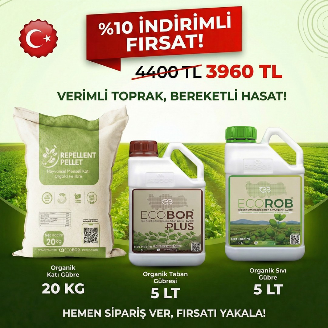 Bahçe Bitkileri için 3'lü Organik Gübre Seti