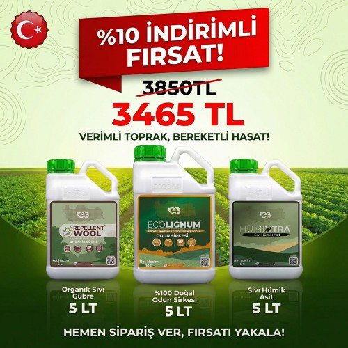 Sera Bitkileri için 3'lü Organik Gübre Seti