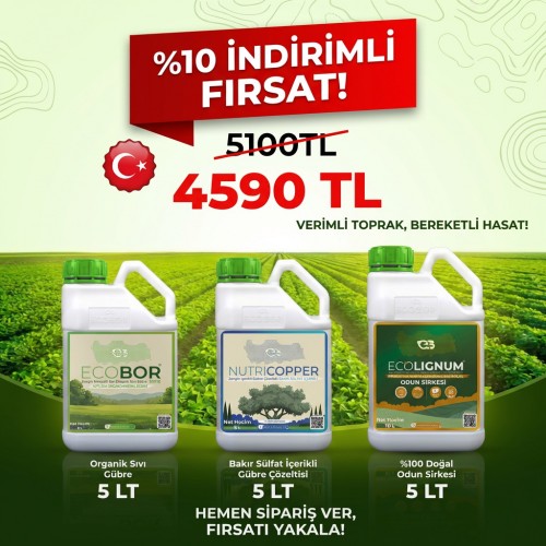 Hasat Sonu için 3'lü Organik Gübre Seti