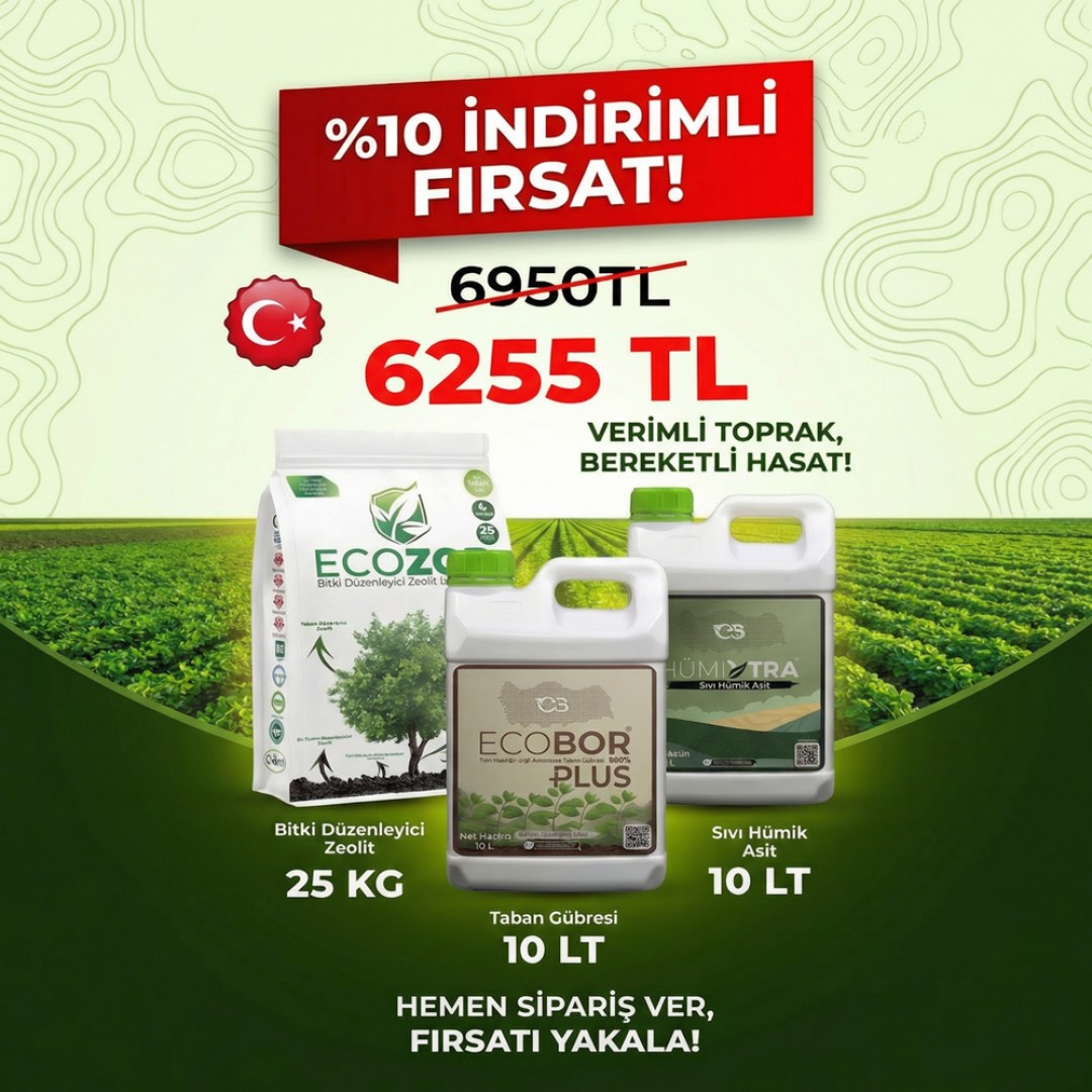 Tarla Bitkileri için 3'lü Organik Sıvı Gübre Seti 10 LT