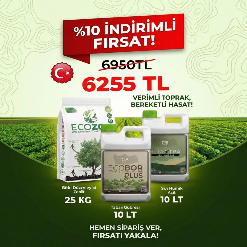 Tarla Bitkileri için 3'lü Organik Sıvı Gübre Seti 10 LT