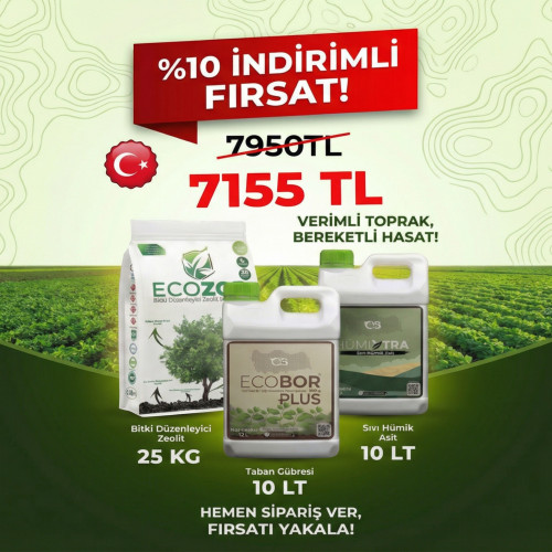 Tarla Bitkileri için 3'lü Organik Sıvı Gübre Seti 10 LT