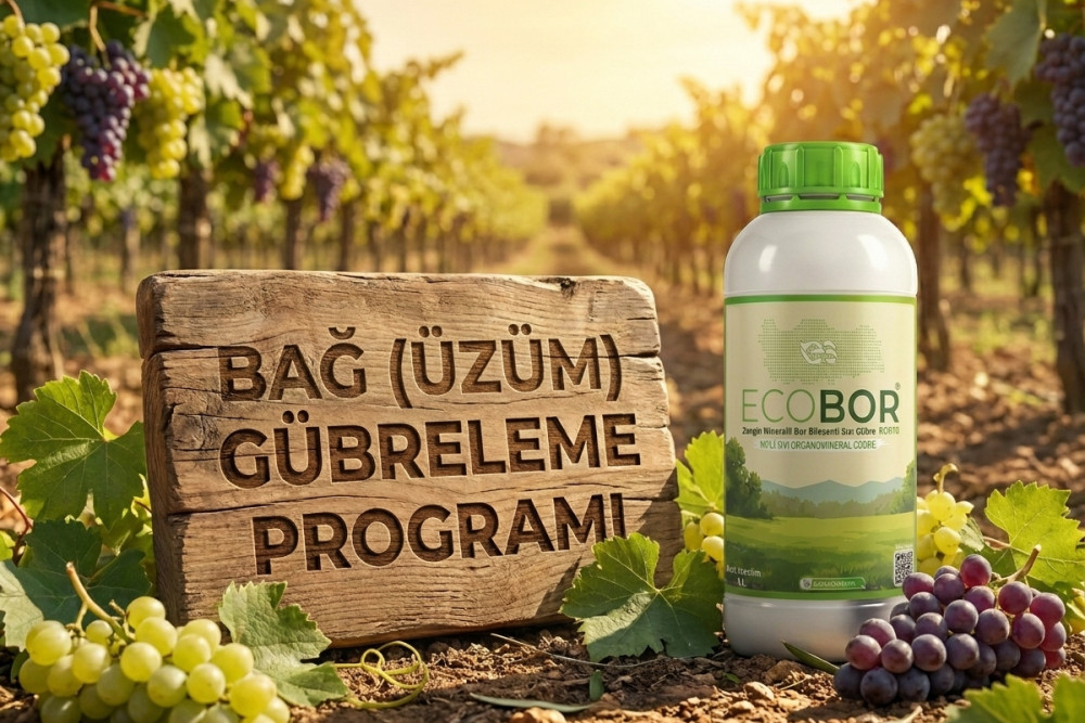 Bağ (Üzüm) Gübreleme Rehberi: Yüksek Tonaj ve İri Salkımlar İçin Ecobor Programı