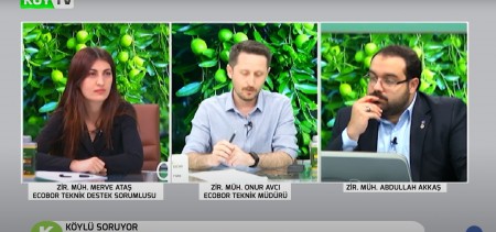 ECOBOR TEKNİK EKİBİ OLARAK KÖY TV'DE YAYINLANAN 'KÖYLÜ SORUYOR' CANLI YAYIN PROGRAMININ KONUĞUYDUK